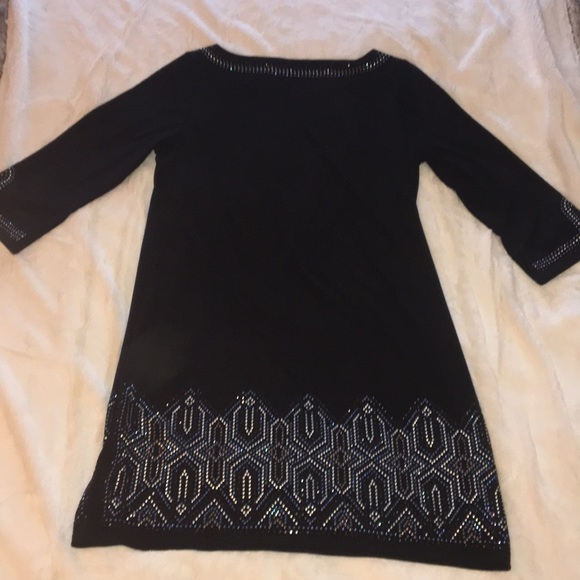 WHBM Embellished Stretchy Knit Art Deco Dress - Picture 10 of 10